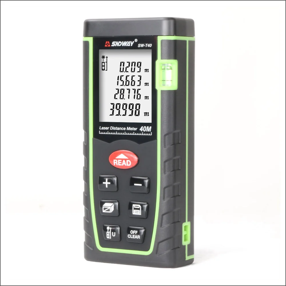 SNDWAY Laser Rangefinder Distance Meter Range Mesurment Tool Device Finder Mini Digital Meater Laser Distance Sensor SW-T40 SNDWAY Laser Rangefinder Distance Meter Range Mesurment Tool Device Finder Mini Digital Meater Laser Distance Sensor SW-T40