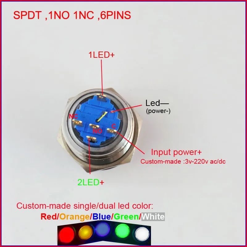 MP022SP-F22Z-O Dual Led Color Switch 6
