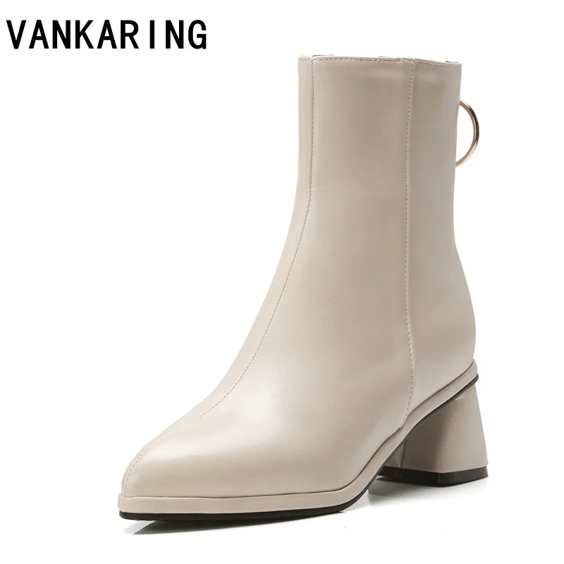 

new fashion black apricot PU leather high heel shoes women ankle boots pointed toe boots sexy stiletto women pumps chelsea boots
