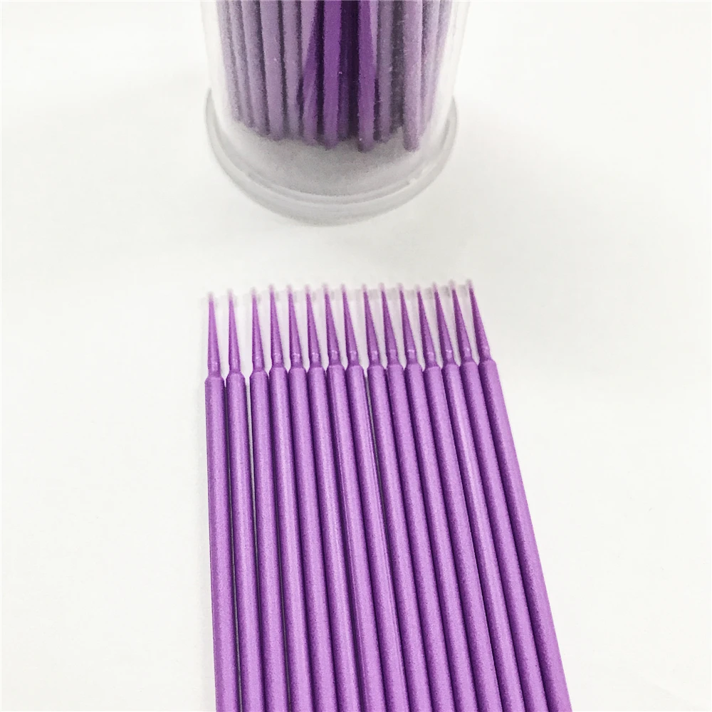 100 шт./бутылка одноразовые микрощётки для наращивания ресниц|eyelash micro brush|micro swabsmicro