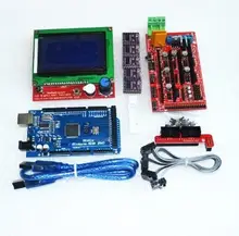 3D Printer kit 1pcs Mega 2560 R3 + 1pcs RAMPS 1.4 Controller+ 5pcs DRV8825 Stepper Motor Drive + 1pcs LCD 12864 controller