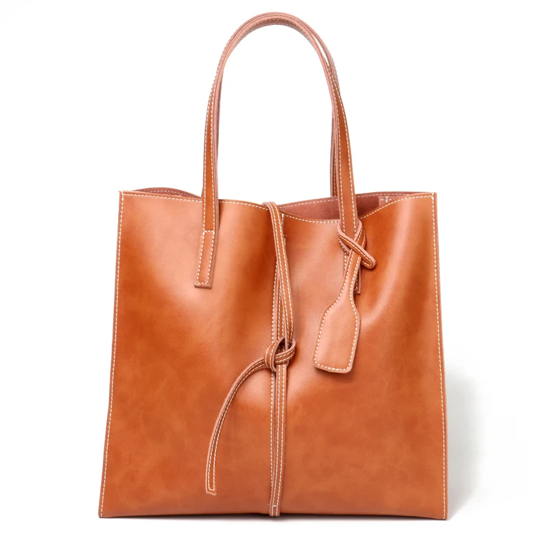 

Real Genuine Leather Handbags Bandage Women Tote Bags Female Fashion Designer High Quality Office Ladies Shoulder Bags 2019