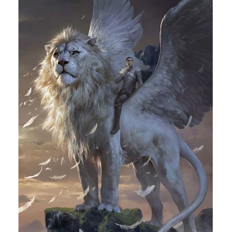 5D diamond embroidery lion painting cross stitch mosaic animal full square decoration home DIY XY1 | Дом и сад
