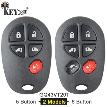 Keyforkess FCC ID: GQ43VT20T di Ricambio 4 1 5/ 5 1 6 Pulsante Auto Chiave A Distanza di Fob per Toyota Toyota Sienna 2004-2016