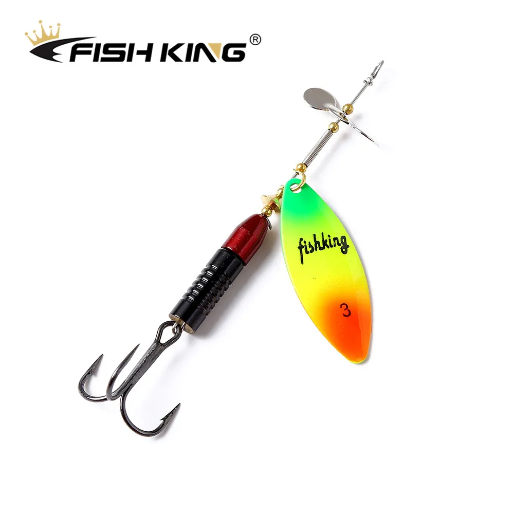 

FISH KING 1pcs 20g Long Cast Fishing Lure deep running Spinner Bait Fishing Tackle Artificial Slice Metal Lures for Pike Fishing