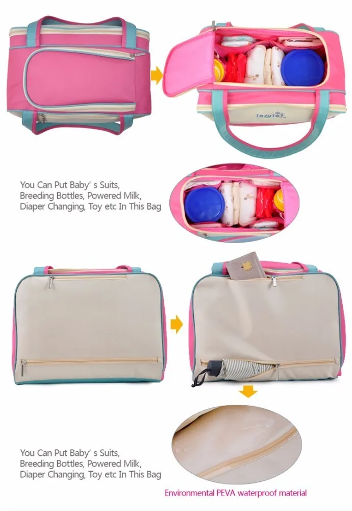 Рюкзак для коляски Водонепроницаемый мешки для младенцев модные Мумия материнства пеленки мешок Путешествия Пеленки сумки для мам