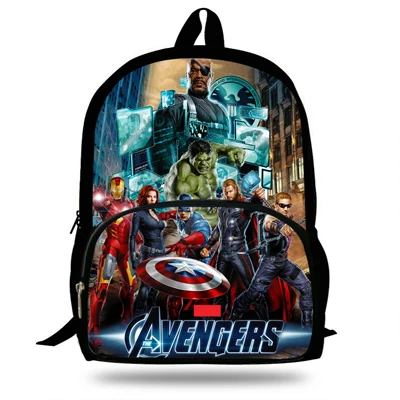 Новинка 16 дюймов Mochila Marvel Мстители школьные сумки для мальчиков крутой походный рюкзак для подростков книжная Сумка Женский туристический рюкзак для детей - Цвет: 7D755