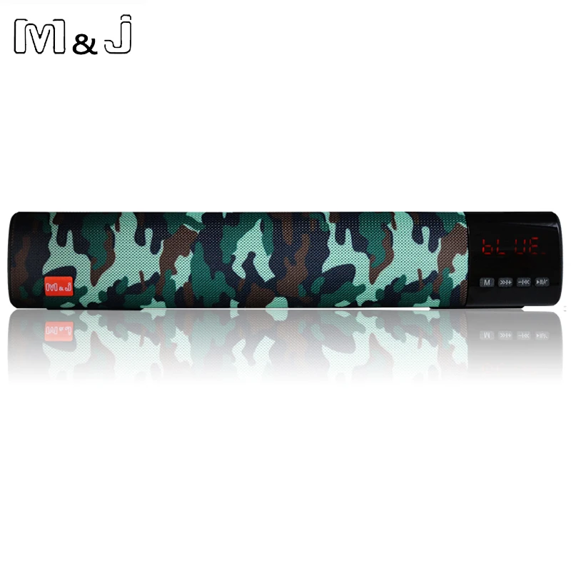 M & J 10 Вт HIFI Портативная Беспроводная Bluetooth колонка стерео Саундбар TF FM USB 3D