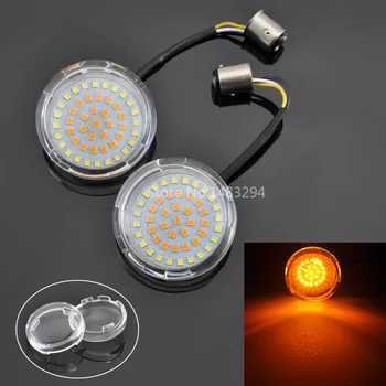 

1 x Pair Turn Signal&Driving Light Premium 1157 LED With Clear Lens Fit For Harley Motorcycles Universal 2011-14 15 16 17