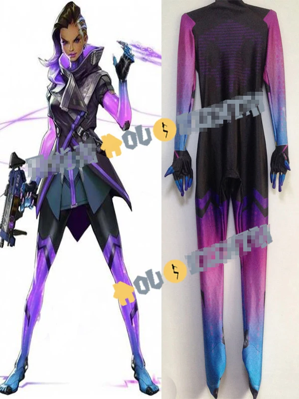 

Sombra OW Flexible Uniforms Cosplay Costume Free Shipping