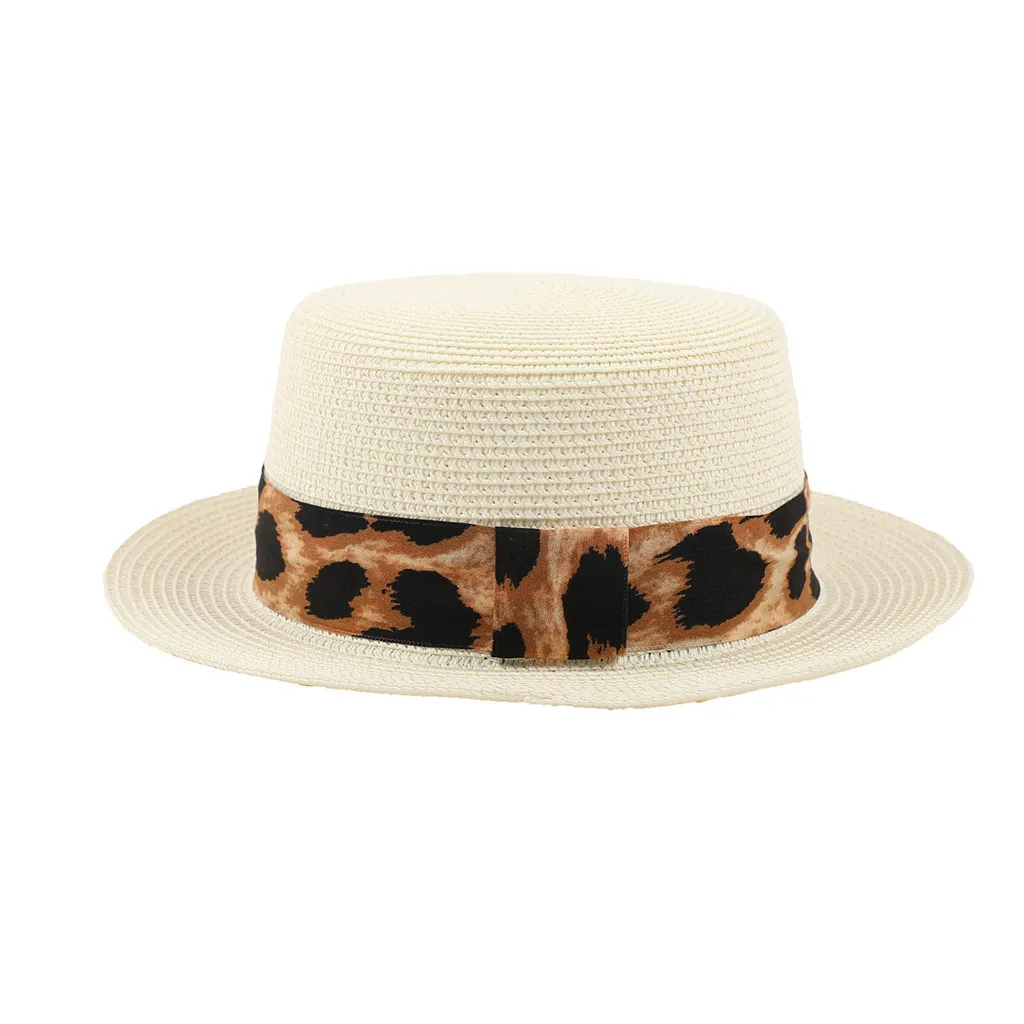 ВС шляпы для женщин складной Повседневное пляжная шляпа с широкими полями защиты Солнцезащитная Панама разрушаемую солнце Леопард