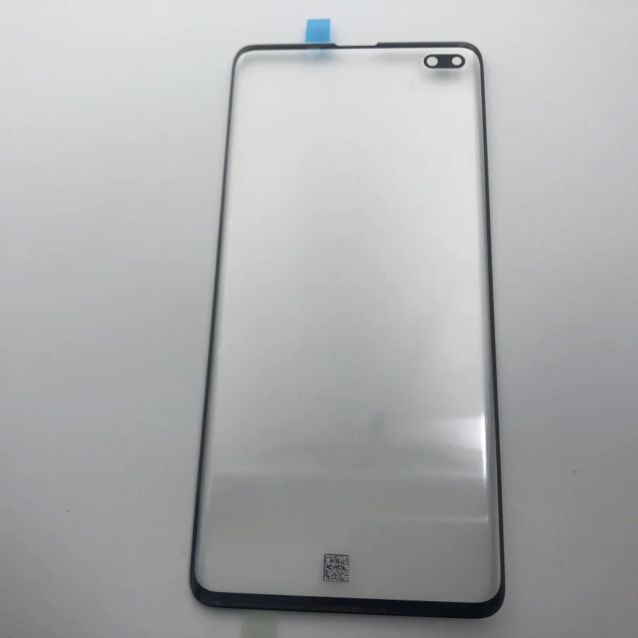 S10 Plus black Оригинальная передняя внешний Стекло объектив Сенсорный экран Замена для samsung Galaxy S10 S10e S10 плюс G970 G975 G970F G975F SM-G970F - Цвет: S10 Plus black