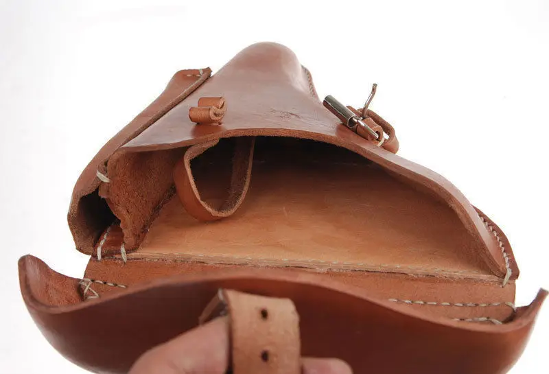 WWII German Military Brown Officer Leather Luger P08 P-08 Hardshell Holster military holster