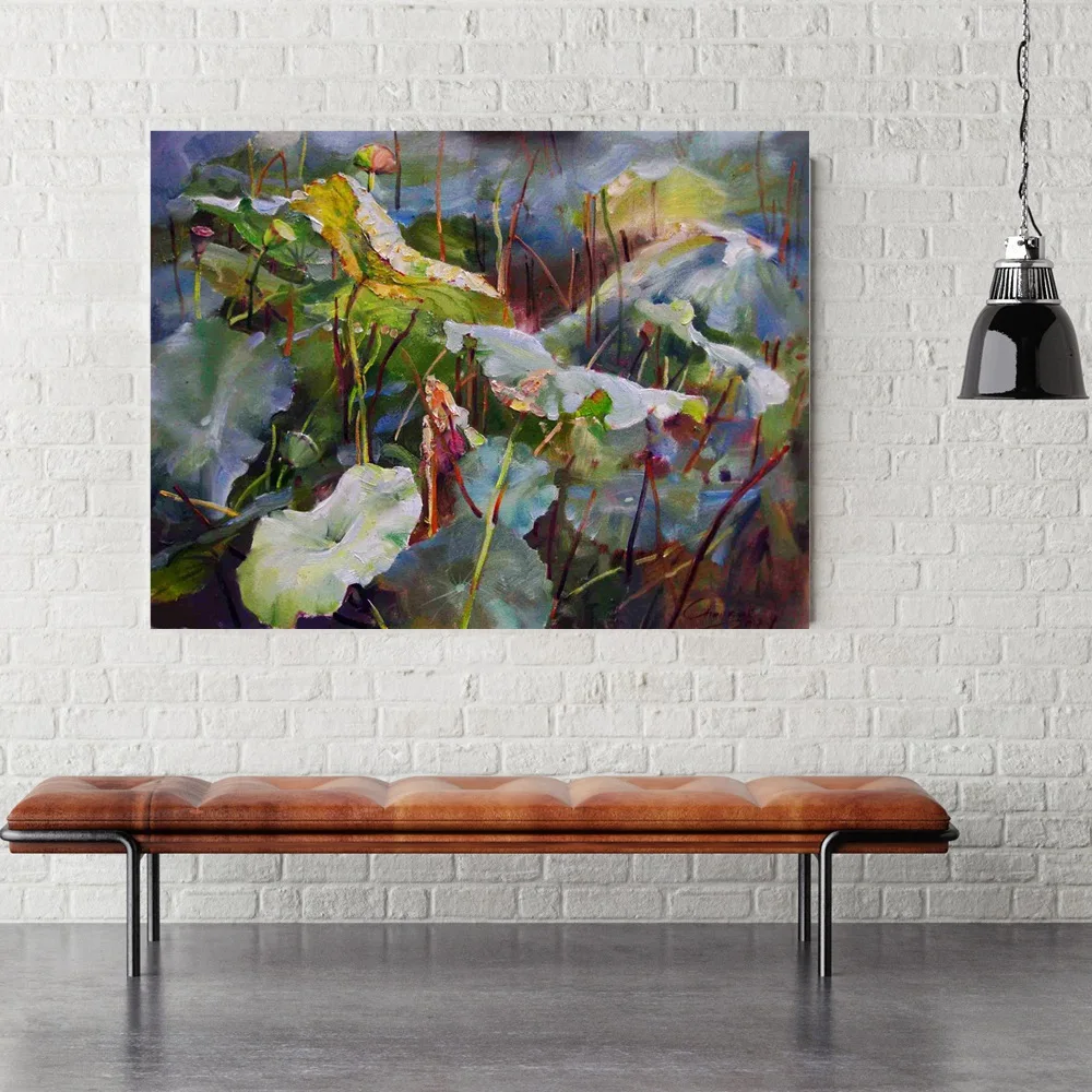 905 17 De Réductionhd Imprimer Lotus Feuille Toile Peinture Semis De La Fleur De Lotus Photo Pour Maison Chambre Mur Décor œuvre Décor à La Maison