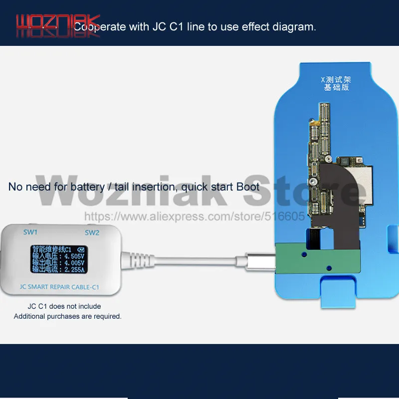 JC TX-BAS, лучший для IPHONE X XS MAX, многослойная материнская плата, тестовая стойка, без батареи, без хвоста, вставка, одна кнопка, открытая, быстрая загрузка, тест er