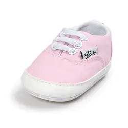 Delebao белый Кружево холст простой Стиль Prewalkers для маленьких мальчиков и девочек Обувь для 0-18 месяцев