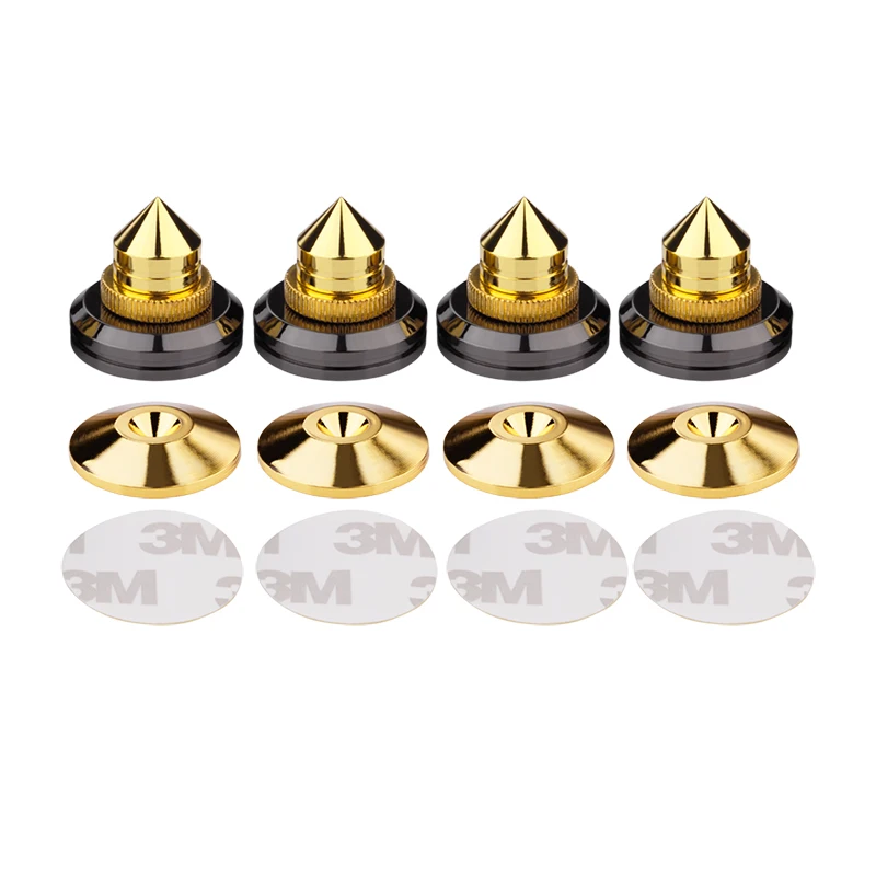 

4sets Brass feet 28*27mm High Quality Brass HIFI Audio Speaker Amplifier CD Player DAC Turntable Isolation Spike Feet DISC