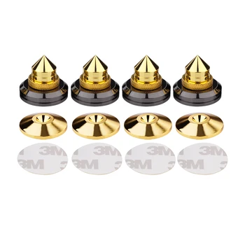 

4sets Brass feet 28*27mm High Quality Brass HIFI Audio Speaker Amplifier CD Player DAC Turntable Isolation Spike Feet DISC