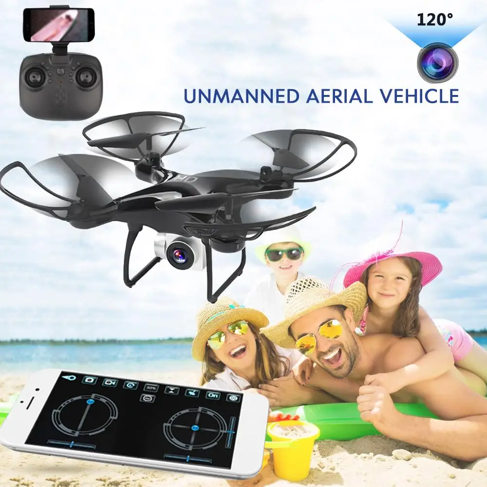 

Intelligent Quadcopter Drone Aircraft UAV 0.3 MP 6-Axis Gyro HD3S Altitude Hold APP Remote One Key Landing