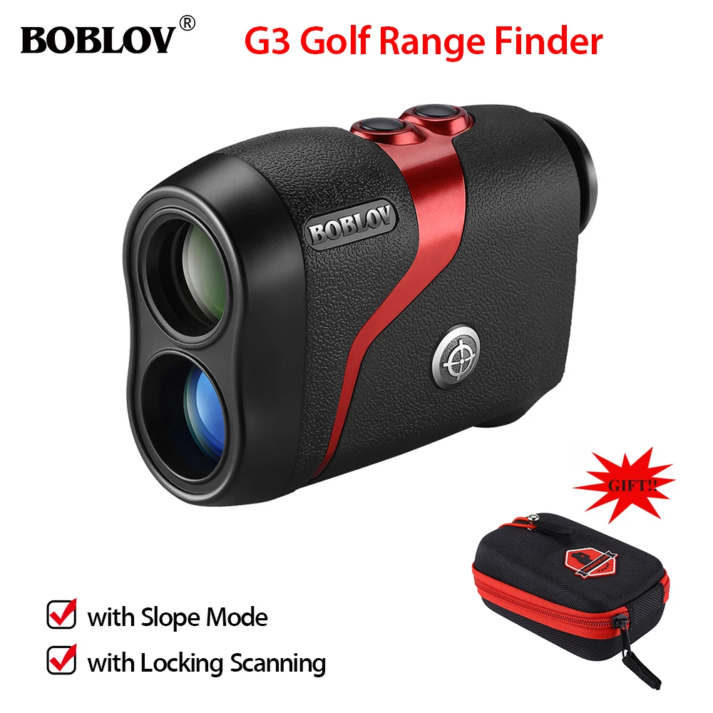 

BOBLOV Golf Rangefinder 600 Yards G3 Slope Golf Range Finders with Flaglock 6X Magnification Laser Range Finder Measure With bag