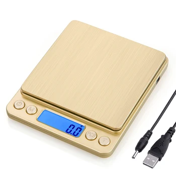 

3kg 0.1g Precision Kitchen Food Diet Postal Scale Electronic Weight digital Scales Weighting Balance Cooking Measure Tools gold