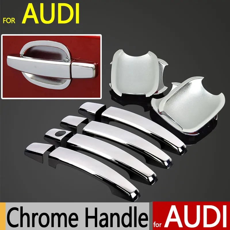 Хромированная крышка ручки двери для Audi A4 b8 Q3 Q5 аксессуары 2009 2010 2011 2012 2013 2014 2015