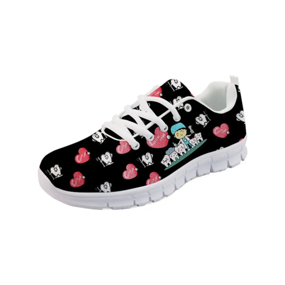 

INSTANTARTS New Arrivals Women Sneakers Fashion Casual Shoes Hearts Dentist Pattern Shoes Spring Sneakers Ladies Chaussure Femme