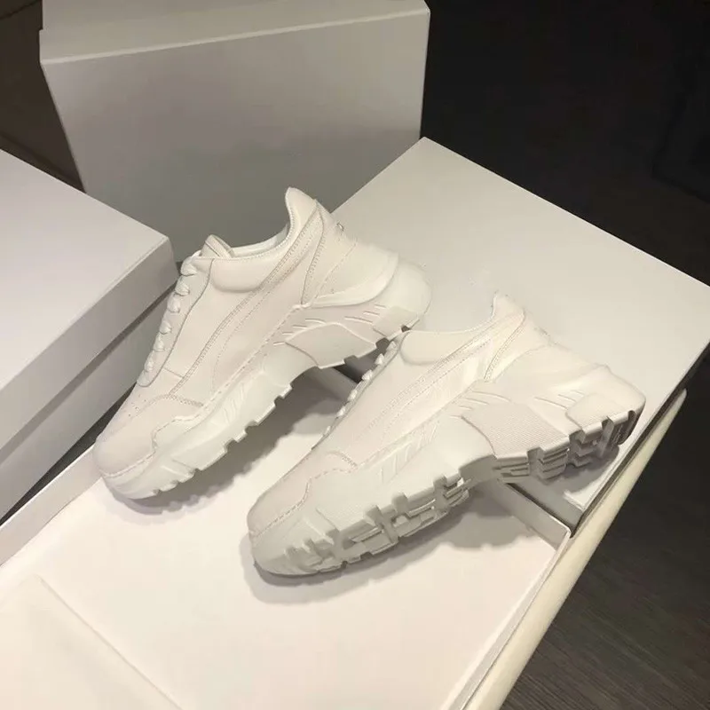 as Papá La 1 Calzado Shown Moda Mujer Tacón Las Zapatos Suela As 0 Plata Mujeres Plataforma De Mujeres Cuero Alto Genuino Zapatillas 2019 Shown Gruesa Planos qxInBg