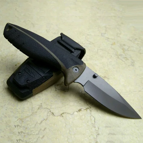 Hunting Knife camping knives Black Pro Folding Blade Super Survival Knife with Sheath