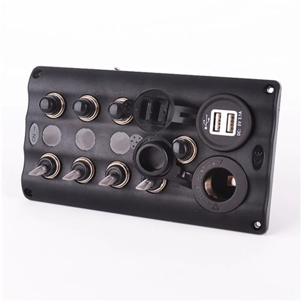 ﻿Buy 12v 24v 4 Gang LED Waterproof Marine Boat Toggle Switch Panel with