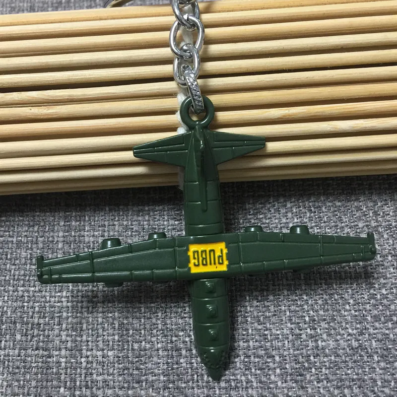 

PUBG Survival Plane Model Key Ring New Personality Pendant Car Key Chain Creative Metal Bag Accessories Small Fighter Key Chain