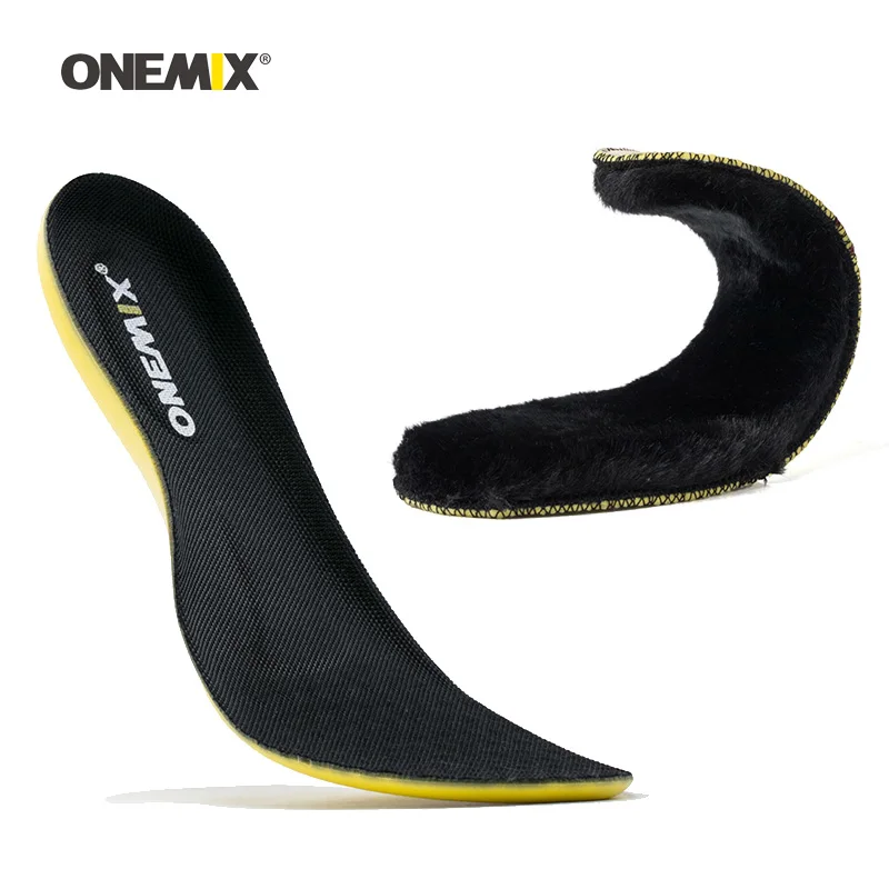 ONEMIX аксессуары для кроссовок, стельки для мужчин, профессиональные дезодорирующие стельки с воздушной подошвой, женские зимние теплые меховые стельки, стельки для снежных ботинок, вставки для обуви - изображение