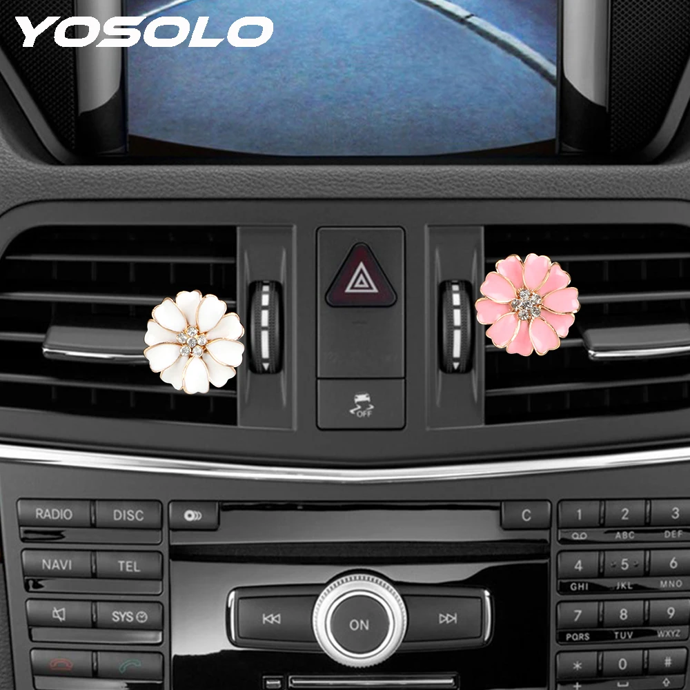 

YOSOLO Car Air Freshener Auto Decoration Car-styling Solid Fragrance Auto Outlet Fragrant Perfume Clip Interior Accessories