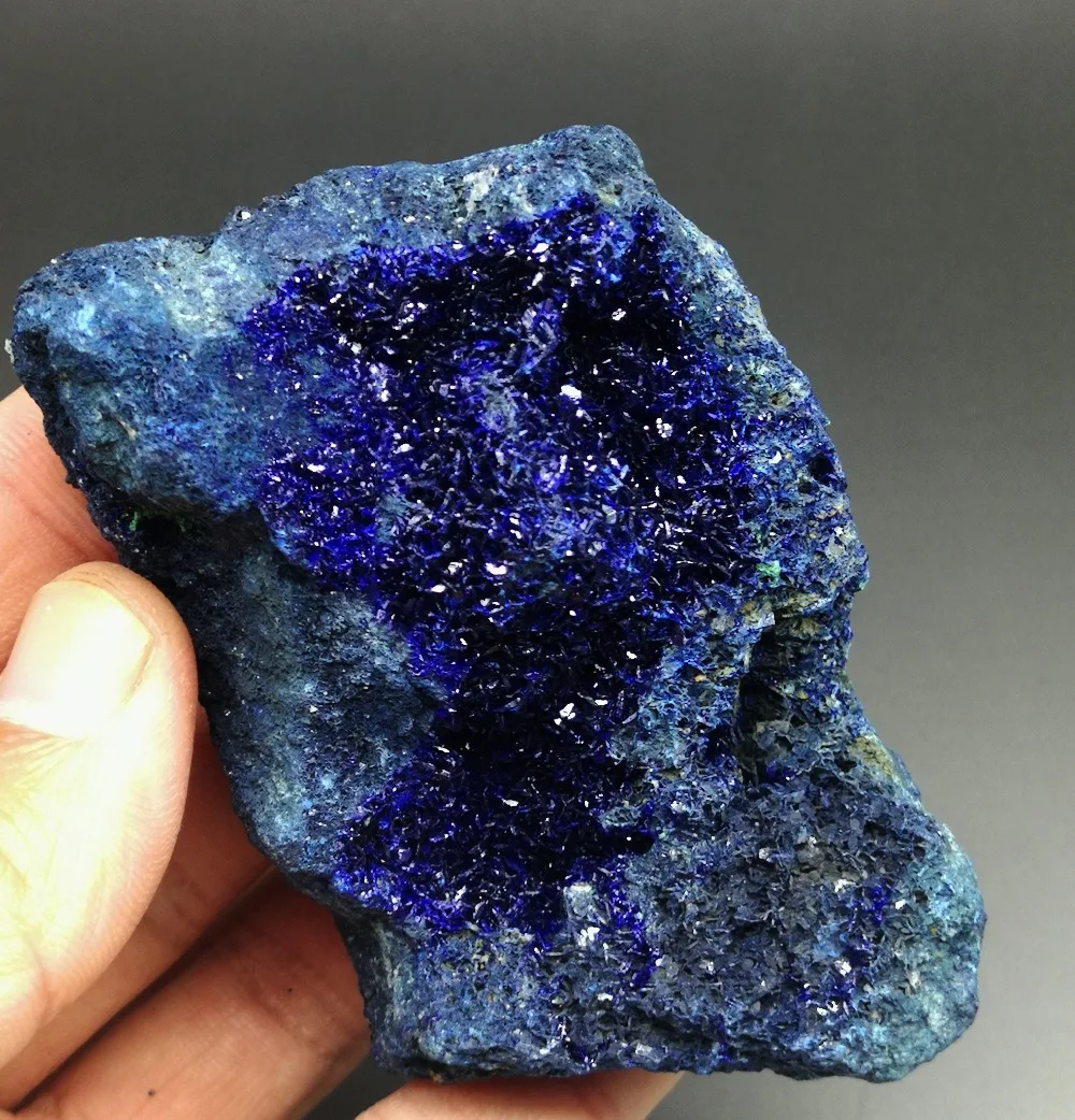 

Free shipping! 154g Natural shiny Azurite ore crystal specimens Teaching specimens home collection ornaments from China