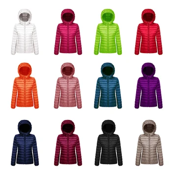 

Large Size Winter Women Parka Ultra Light Portabl Down Jacket 90% Duck Down Hooded Jackets Warm Slim Coat 4xl Feminino Outwear