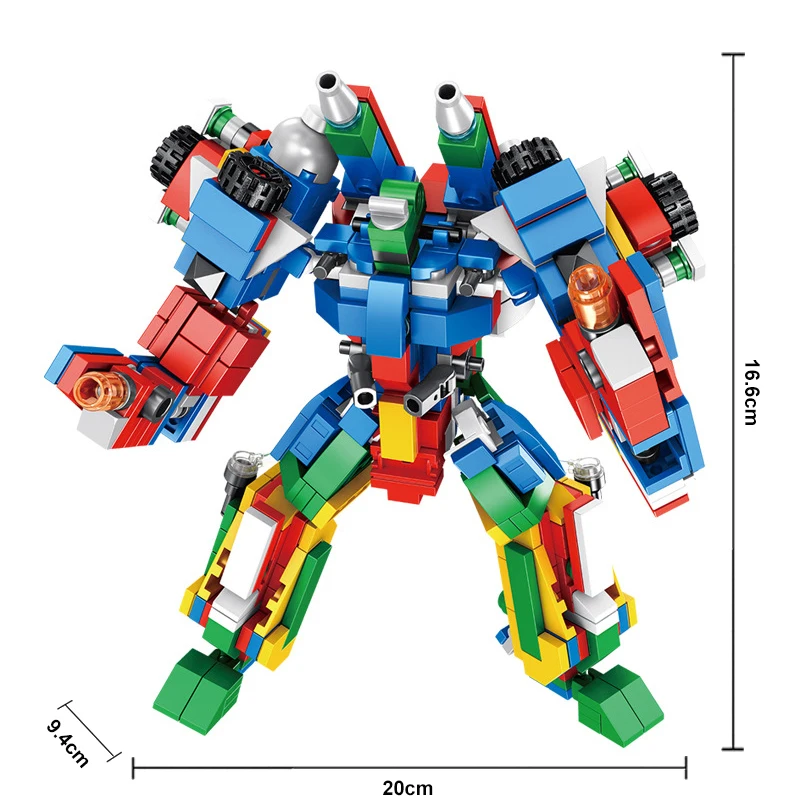 15PCS Transformation Number Robot Educational Toy for Children Assembling Building Blocks Figure Bricks