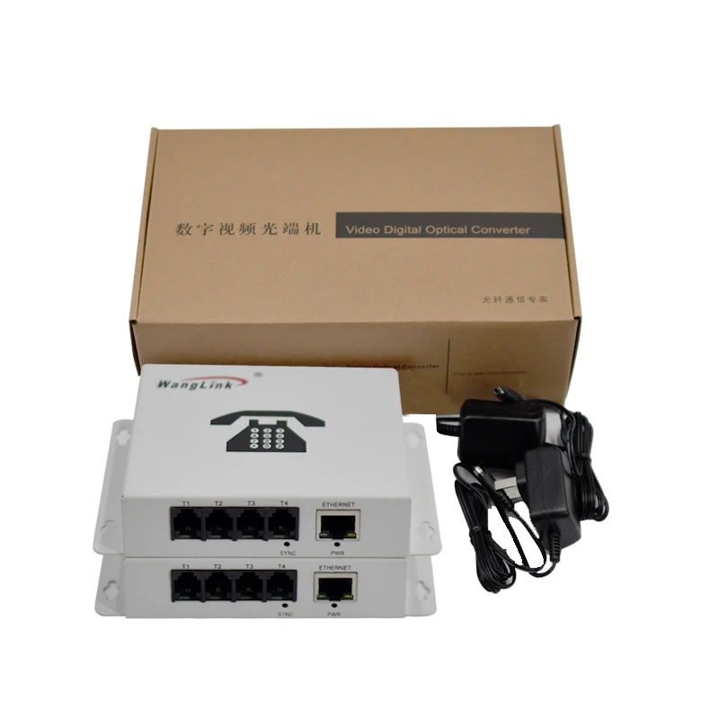 Wanglink 4ch RJ11 FC/ST оптический порт + 1*100M ethernet телефонный трансивер 1