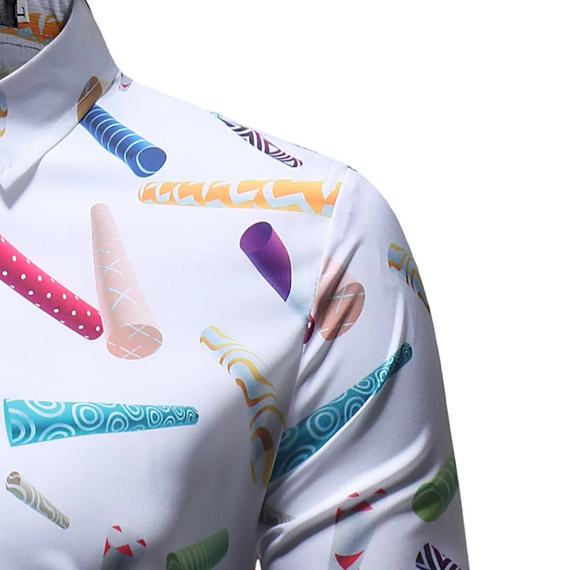 Бренд Для мужчин рубашка Объёмный рисунок(3D-принт) модные высококачественные удобные рубашки для ночного клуба Танцы прохладный ткань Прямая поставка Горячая Распродажа Большие размеры