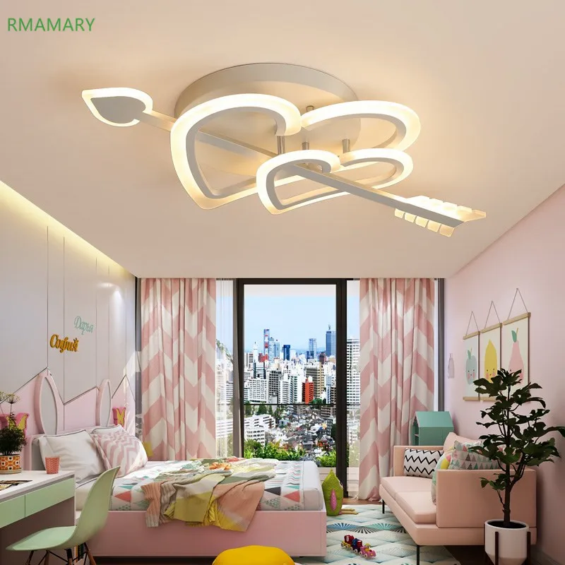 Bedroom ceiling lamp Jane European modern 2019 new personality creative Cupid arrow room LED lights warm romantic light | Лампы и