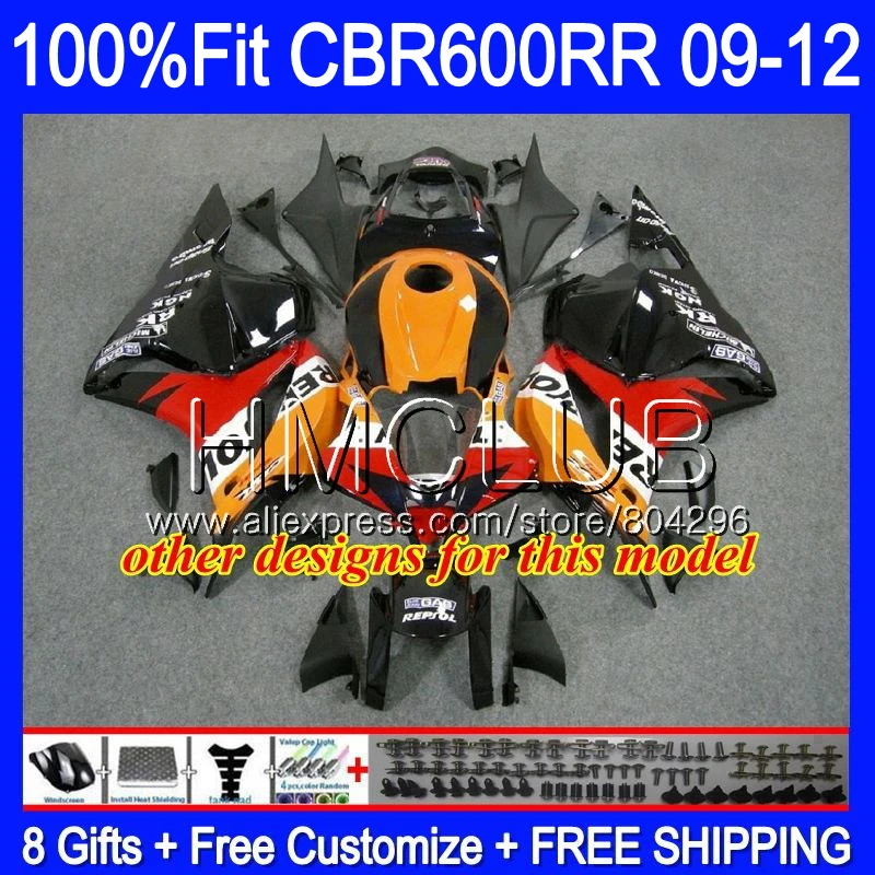 Литые изделия для Honda CBR600RR CBR 600 R F5 09, 10, 11, 12, 66HM. 10 CBR 600RR 600F5 CBR600 RR Repsol белый 2009 2010 2011 2012 обтекатель