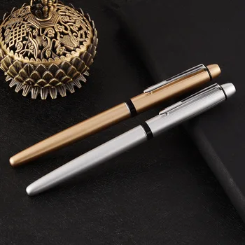 

Luxury high quality Black for stainless steel silver Clip New Ballpoint Pen Business office school supplies Ball Pen