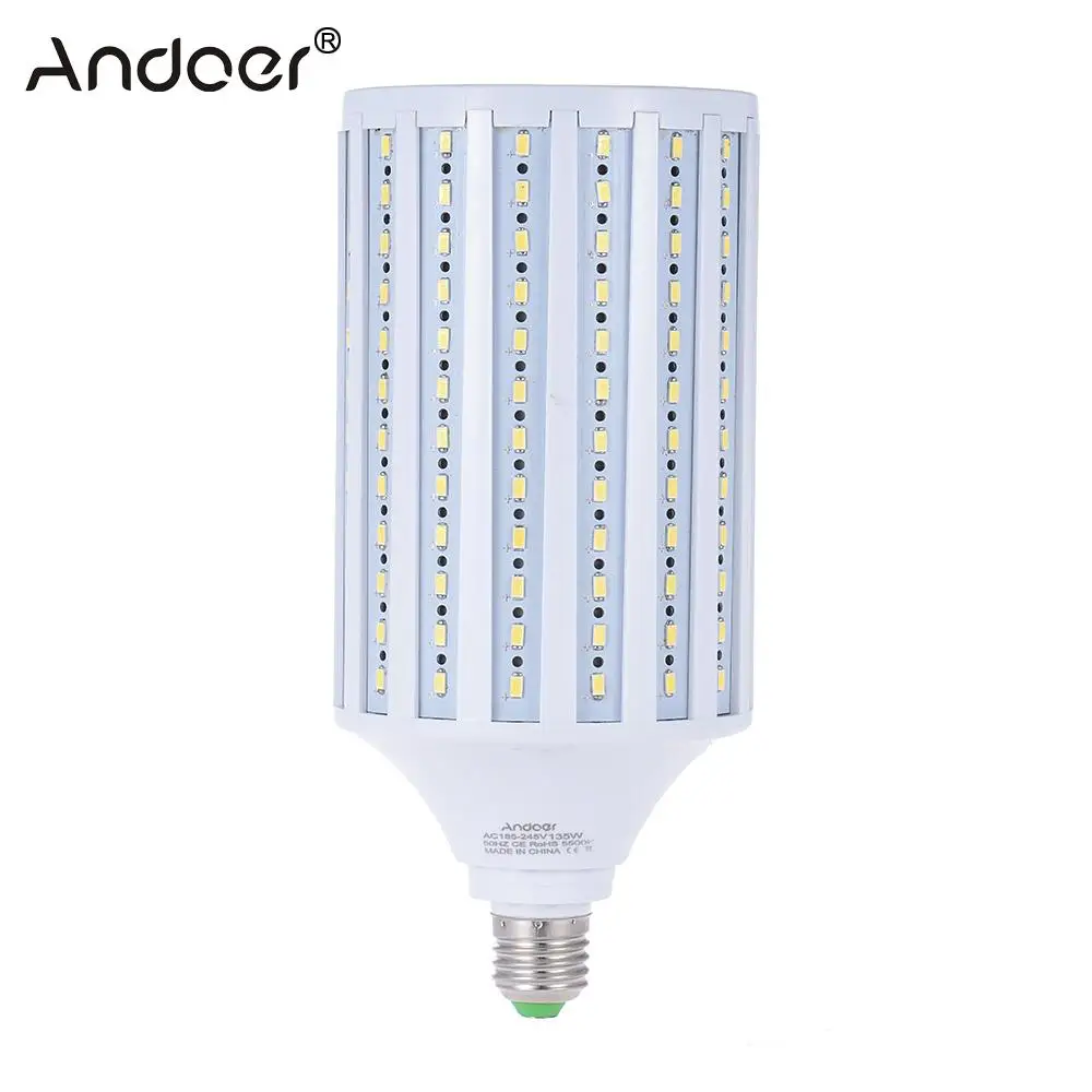 Andoer фотостудия фотография 135W LED кукурузная лампа 216 бисера 5500K E27