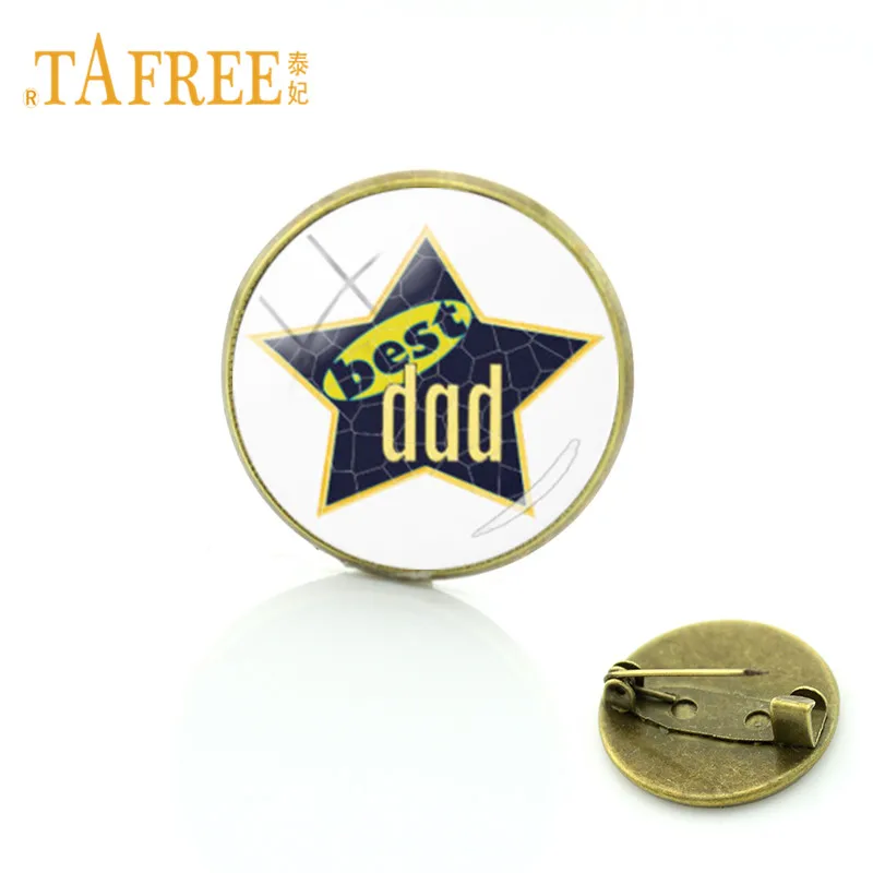 TAFREE подарок на День Отца лучший папа Броши значок грудь сувениры для сумки одежды