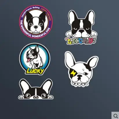 

Cute Bulldog Creative Dog Reflective Decorative Sticker Bumper Cover Scratch Personality Car Sticker-410