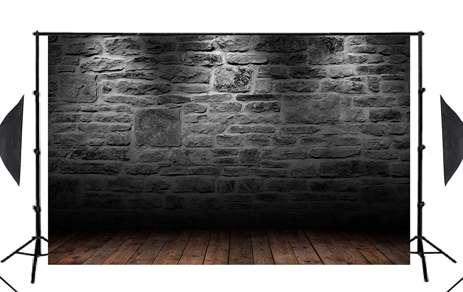6.5X10FT-Retro Black Brick Wall Photography Backdrops Stone Floor Photo Studio Background 6.5X10FT-Retro Black Brick Wall Photography Backdrops Stone Floor Photo Studio Background