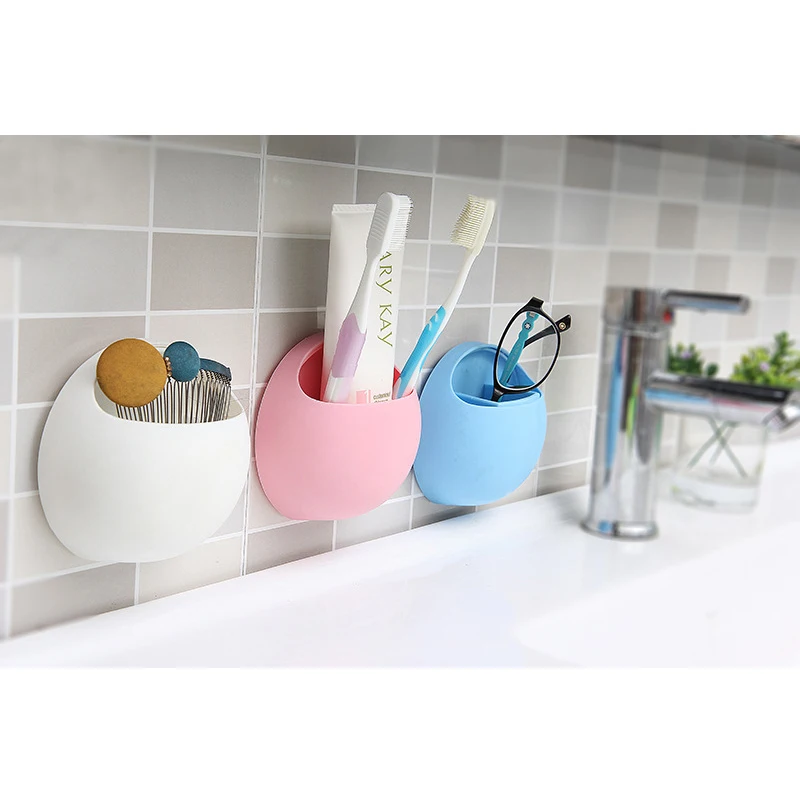 

Toothpaste Toothbrush Holder Wall Suction Cup Organizer Kitchen Bathroom Storage Rack Free Shipping