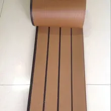 12,5 М синтетическое тиковое дерево лодка морской водонепроницаемый PVC190* 5 мм настил пола с черными полосками