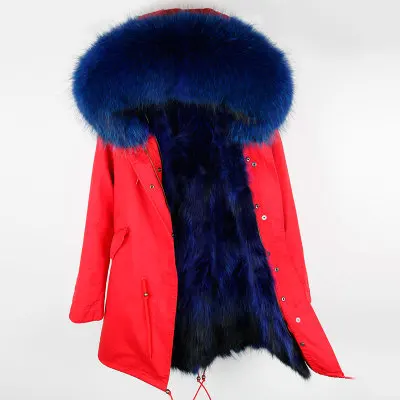 OFTBUY, зимняя куртка, Женское пальто с натуральным мехом, длинная парка, верхняя одежда, парки, натуральный мех енота, воротник, капюшон, Лисий мех, куртка, уличная одежда - Цвет: 30