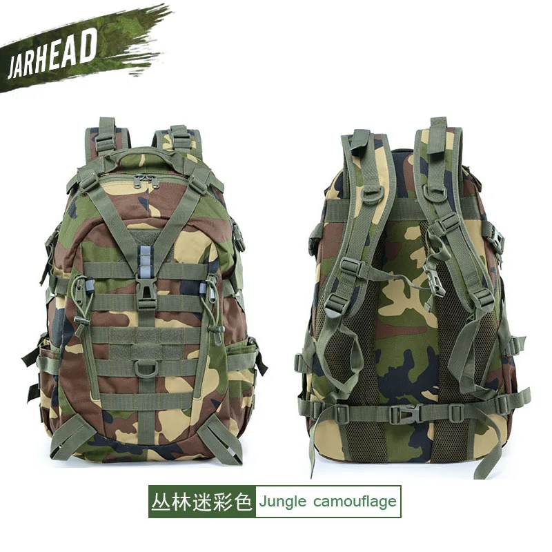 Тактический Рюкзак Molle Camo, военный армейский рюкзак Mochila, водонепроницаемый походный охотничий рюкзак, туристический рюкзак, спортивная сумка для улицы - Цвет: JungleCamo