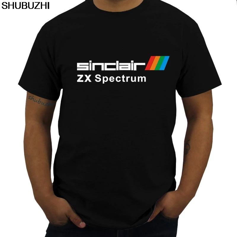 

SINCLAIR ZX SPECTRUM Retro 80's Personal Computer Black Cotton T-shirt Men T Shirt summer fashion style tops